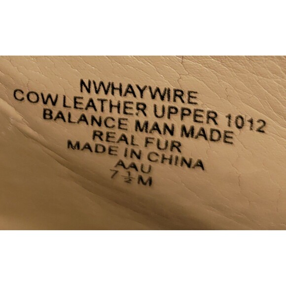 Nine West Heels - Cowhide Leather - Leopard Print Booties 7.5 - Picture 8 of 8